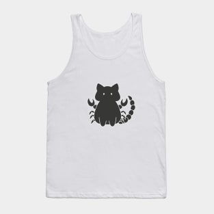 Scorpio Cat Zodiac Sign (Black and White) Tank Top